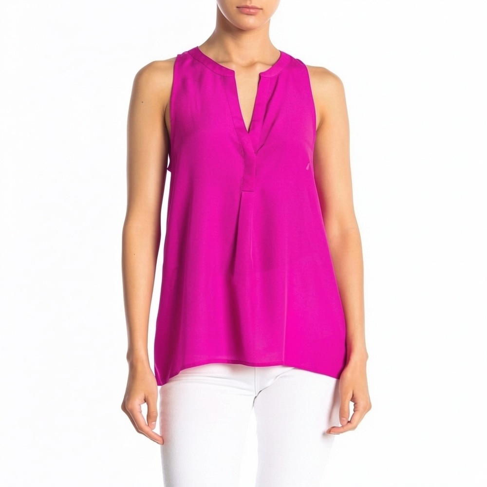 Joie Silk Sleeveless Blouse Women’s Small Pink Magenta High-Low Aruna